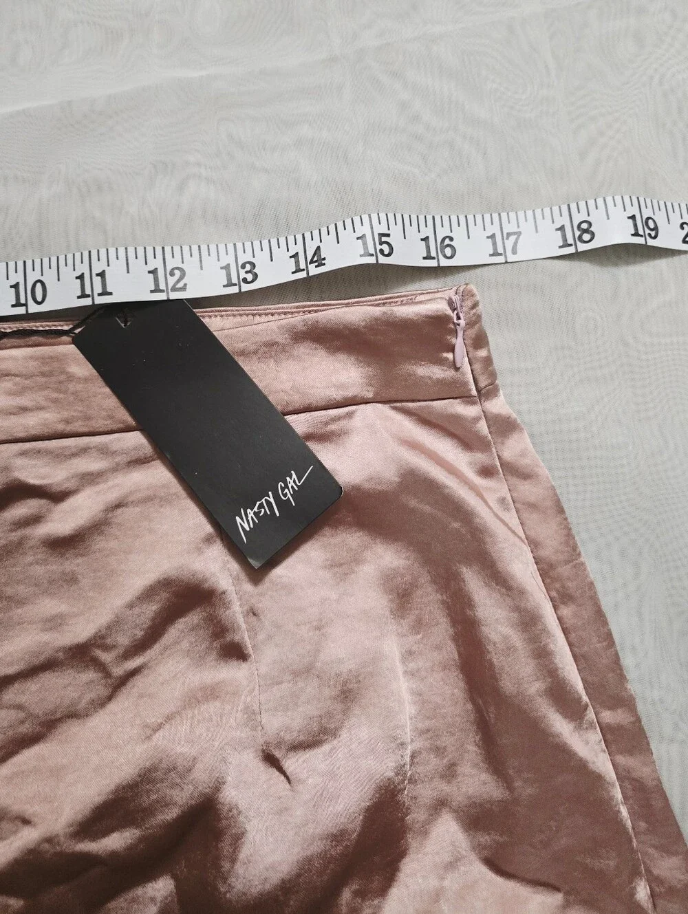 Nasty Gal Take it in Your Stride Wide Leg Pink Satin Pants - Picture 8 of 10